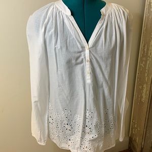 Lilly Pulitzer light-weight white top
